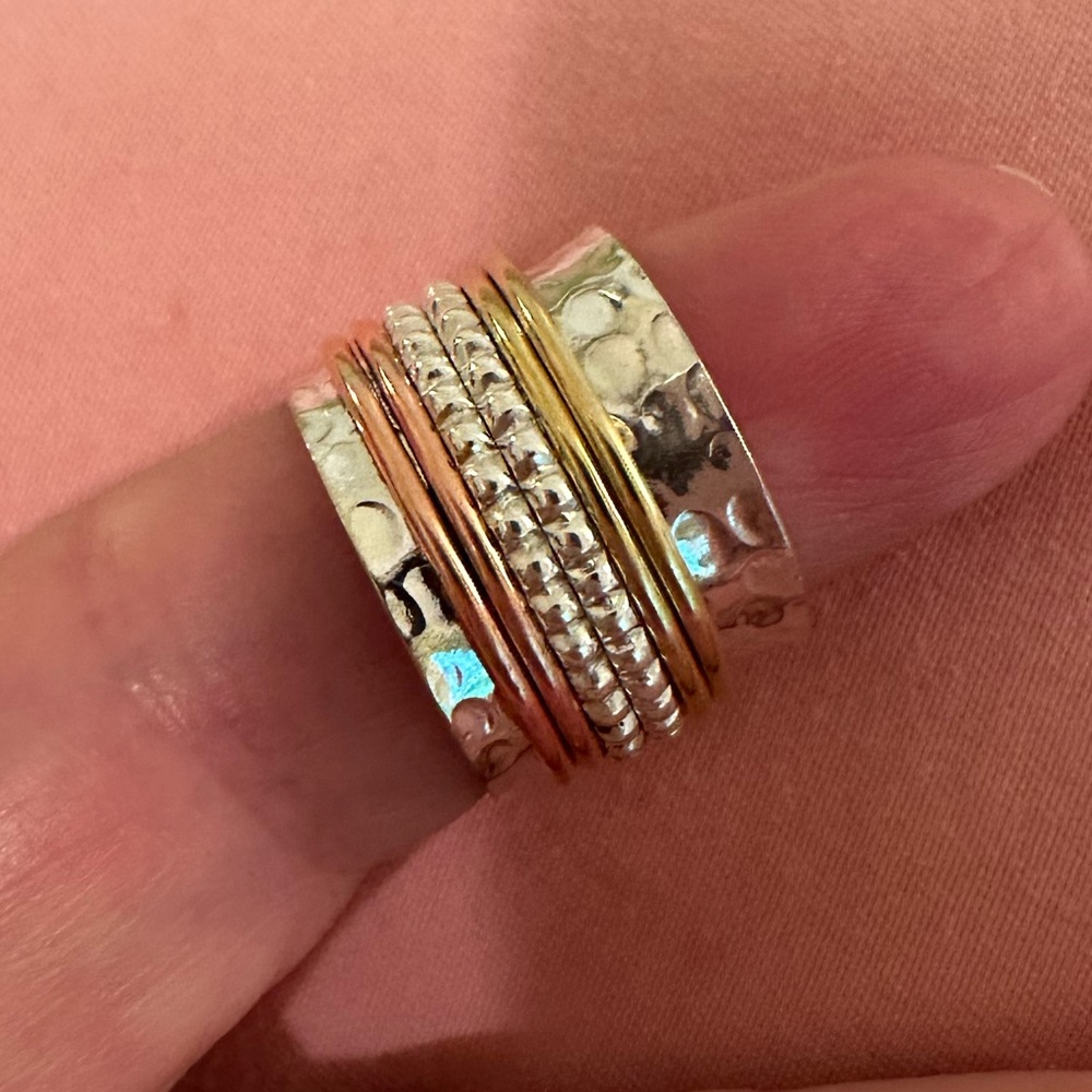 Sterling silver spinner ring